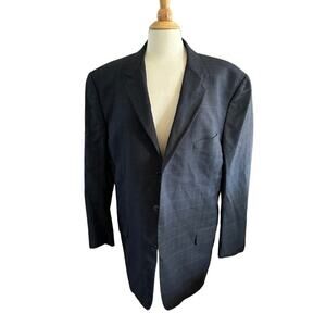 Joseph Abbound Wool Plaid Suit Jacket Size 46L